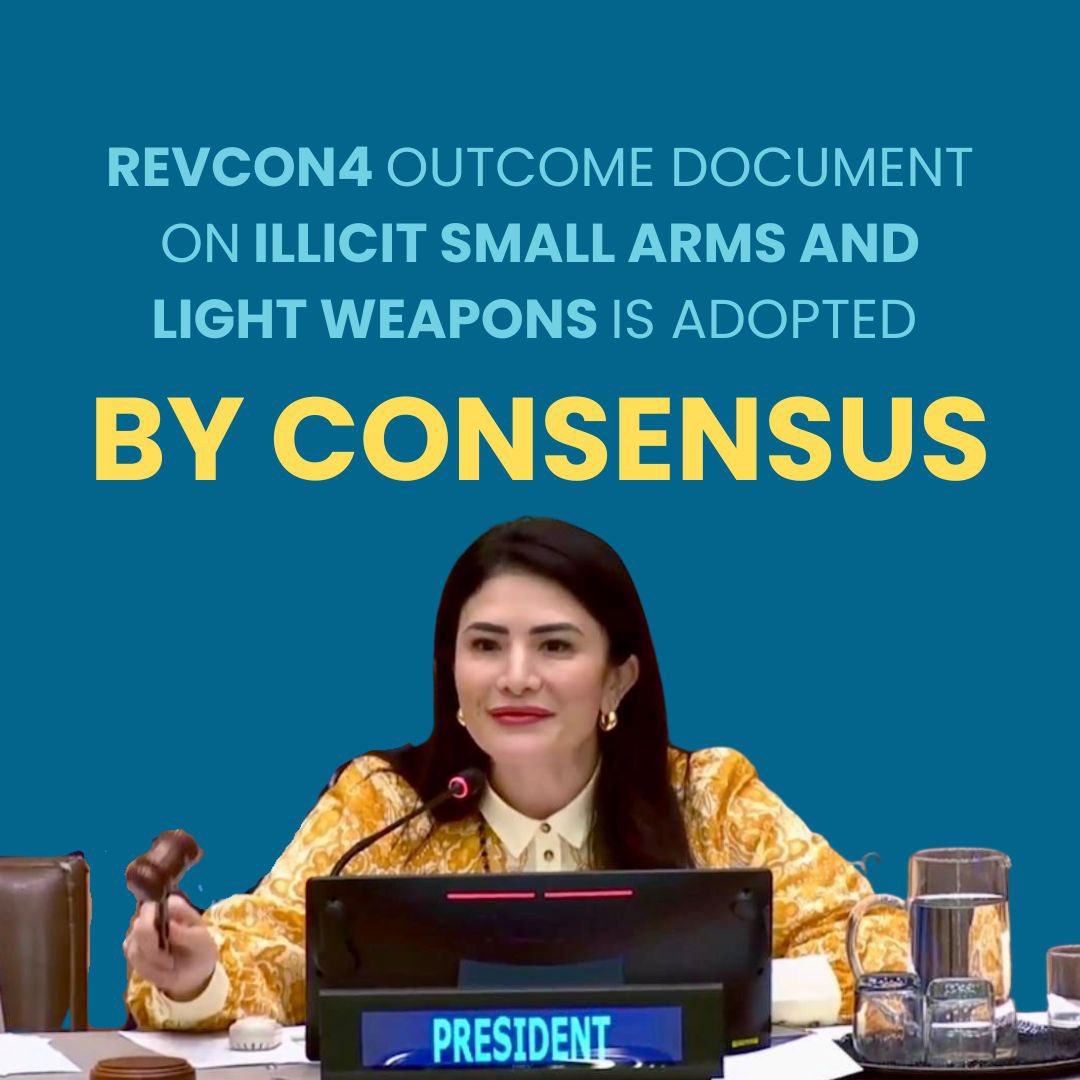 MaritzaChanV's tweet photo. On a personal note, presiding over #RevCon4 was a deeply meaningful experience. 

The dedication of States and other partners to tackling the threat of illicit small arms reaffirmed my belief in the importance of this work. 

Our success has the potential to change lives for those under constant threat of violence and create safer communities worldwide.