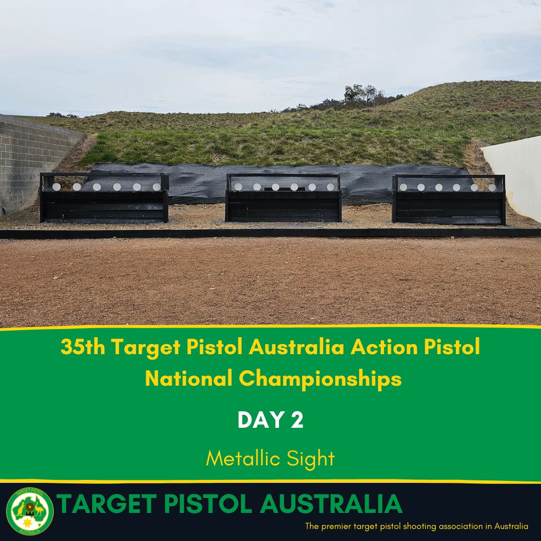 TargetPistolAus's tweet photo. Day 2 of the 35th TPA Action Pistol Nationals is all about Metallic Sights. Good Luck to all involved! https://t.co/d3P4wyR35X
