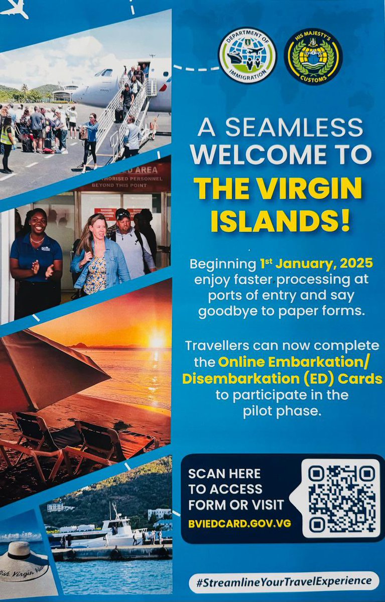 VOYAGEcharters's tweet photo. Great News for everyone entering the BVI!

Pilot phase of the new Online Embarkation Cards! https://t.co/ngyVtcbhc1 https://t.co/t2qhv0osAc