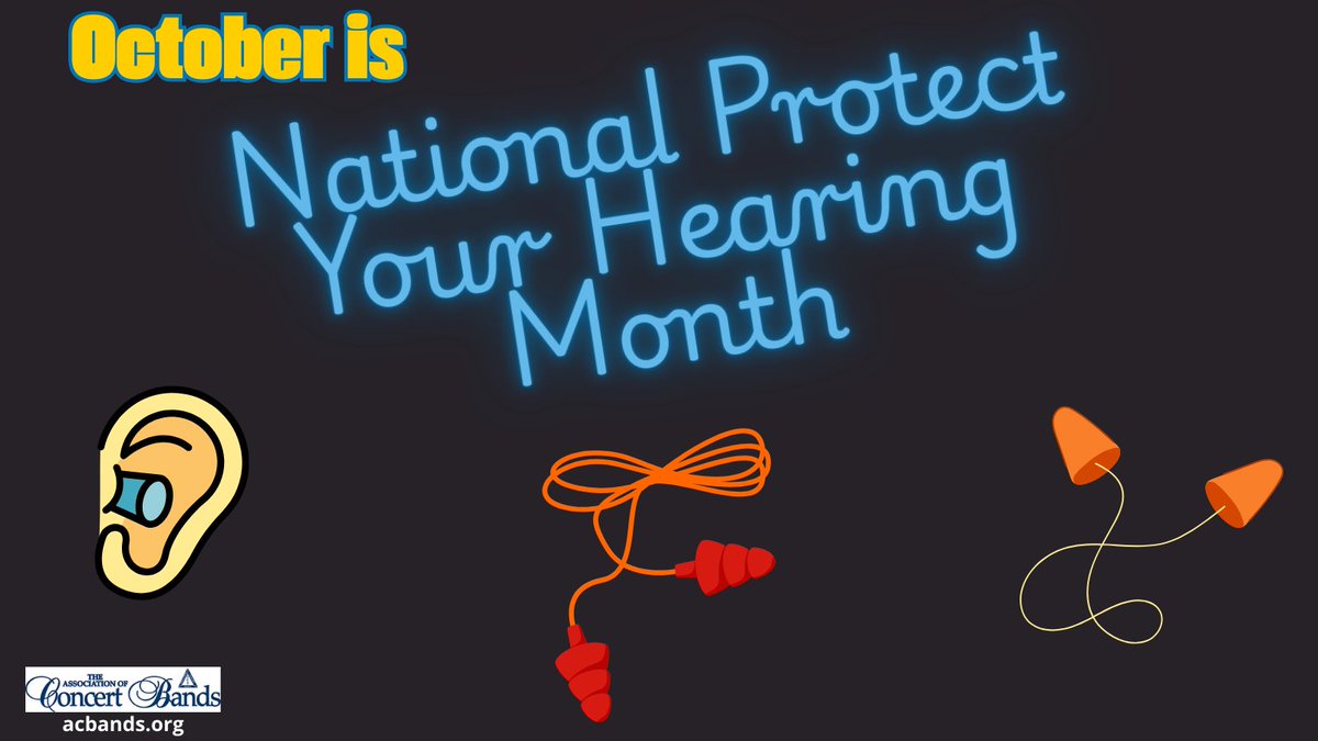 Did you know-  October is #NationalHearingProtectionMonth?  An important issue for musicians of any age.