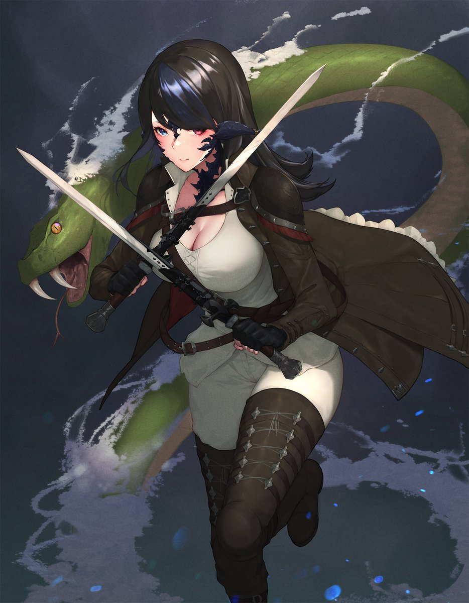 Commission for <a href="/Azuriteien/">Azurite</a> 

Thank you! 🐍  #FFXIV #FinalFantasyXIV #FF14art #ffxivaura