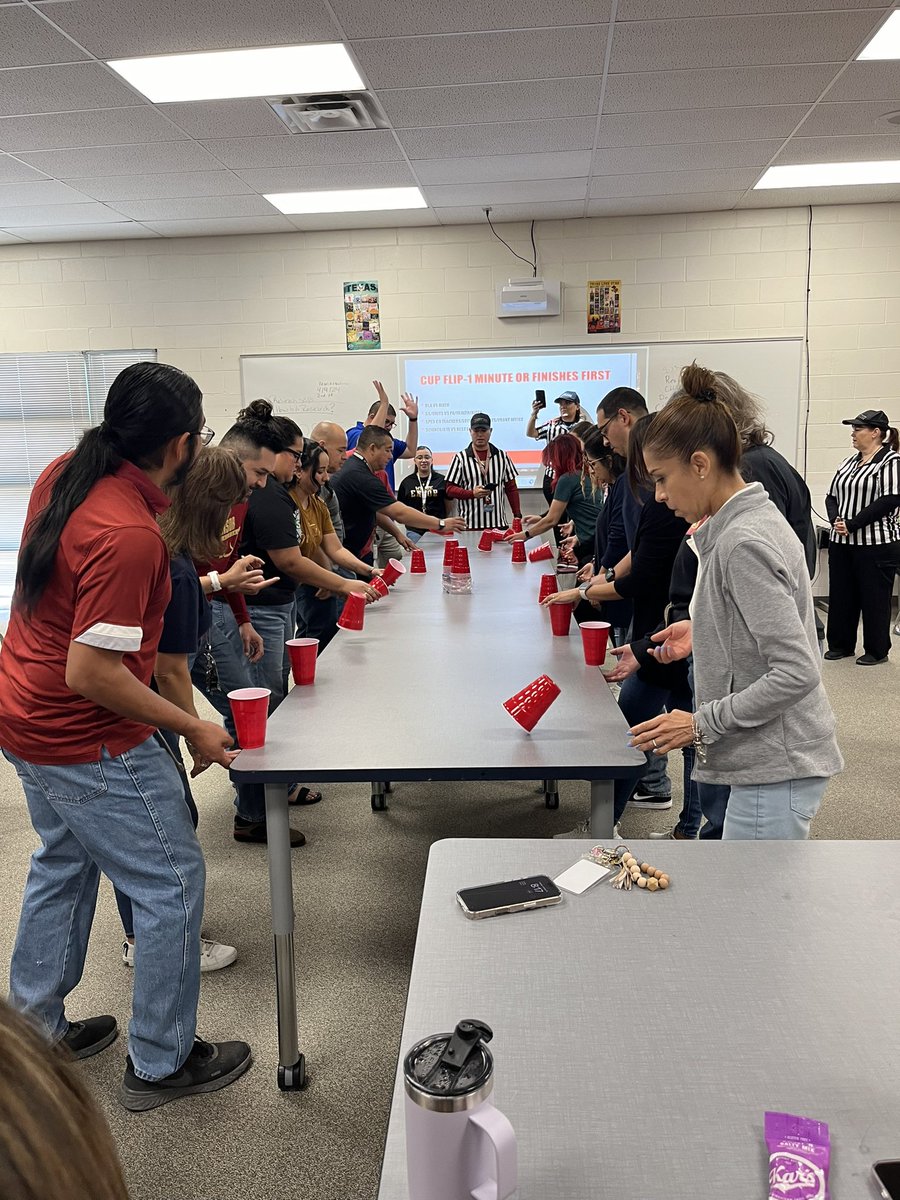 Math vs RLA……team building at its best!  Look at those refs!!  #TeamSISD #Ensor_MS