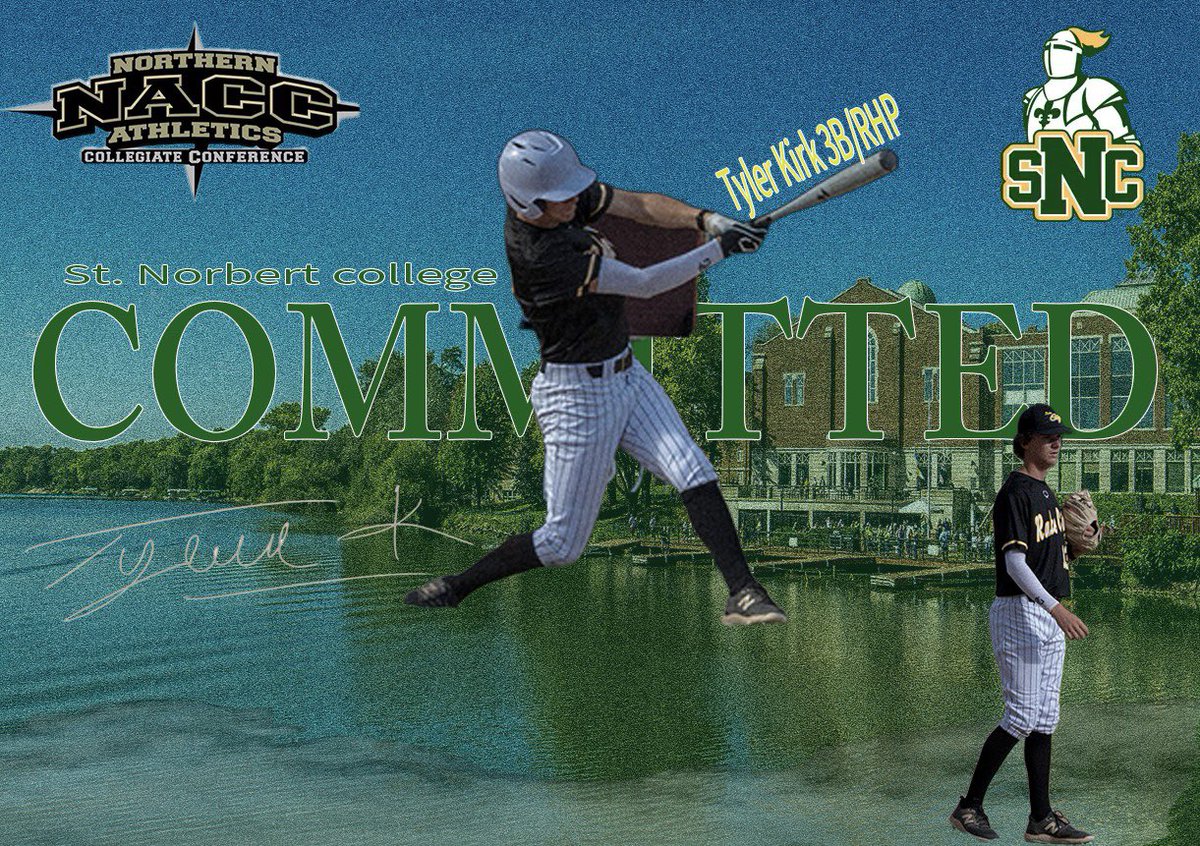 Tyler Kirk (@tkirk131) on Twitter photo Iβm extremely excited to announce my commitment to play baseball at St. Norbert college. I would like to thank my friends, family, teammates, and coaches <a href="/TheRakeCity/">RakeCityBaseball</a> for contributing towards my success and pushing me every step of the way.
#GoGreenKnights π° Iβm extremely excited to announce my commitment to play baseball at St. Norbert college. I would like to thank my friends, family, teammates, and coaches <a href="/TheRakeCity/">RakeCityBaseball</a> for contributing towards my success and pushing me every step of the way.
#GoGreenKnights π°