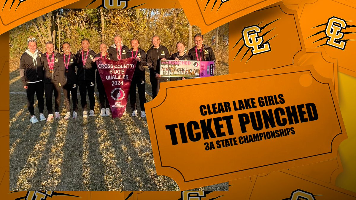 Clear Lake will compete in the 3A State Championships on Friday, November 1st at 10:00AM!