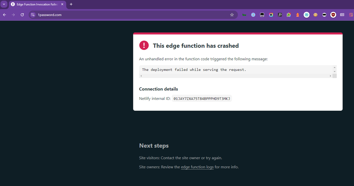 Oh ruh roh <a href="/1Password/">1Password</a>