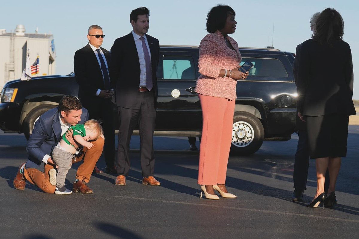 When you’re next in line to meet the VP but it’s also nap time