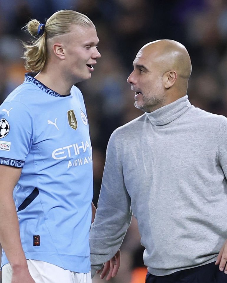 Pep Guardiola: “Erling Haaland has this sense of humour… LOOK AT HIS SMILE! He understands my decisions all the time, he’s so GENEROUS with the team! It’s an INCREDIBLE JOY to have him, and #ManCity to have this player!” 🥰