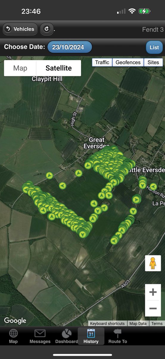 Graham, Sandy and Chris are getting wheat drilled in Gt Eversden with Freddy and Raymond keeping the drills fed.