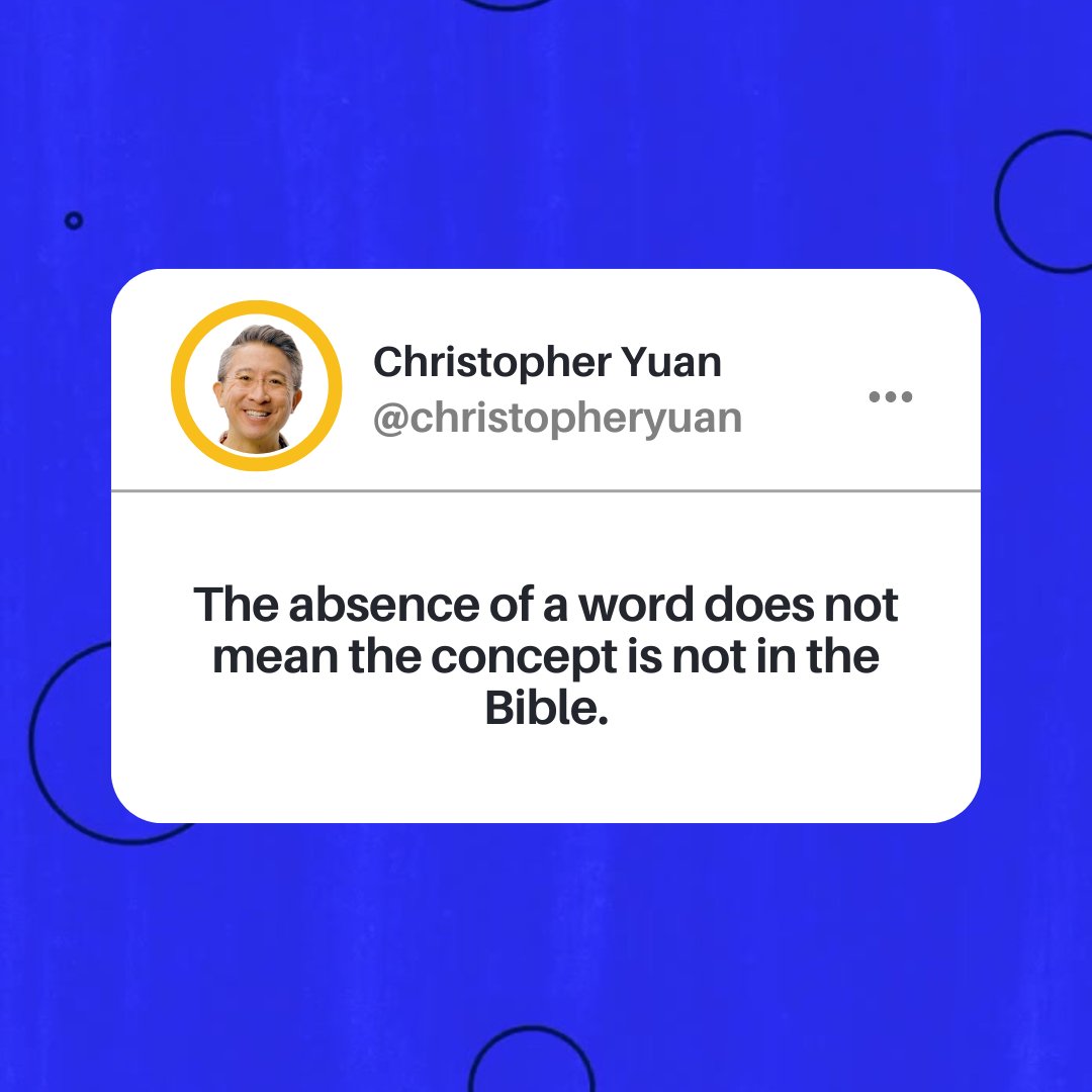 The Bible doesn’t have a specific word for 's3x.' Does that mean the Bible is silent on the topic? Absolutely not. Think about the word 'Trinity.' It’s not in the Bible, but the concept is developed throughout the entire Scripture.

📚youtube.com/watch?v=8XzZo4…