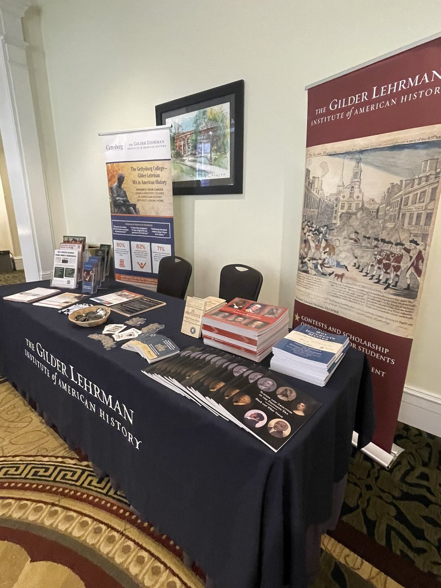 Gilder_Lehrman's tweet photo. Are you attending #GCSS24? Stop by our booth and say hello! Asks us about our many programs and pick up some free swag! We’re located in the Athena lobby, across from the escalators. @GASocStudies https://t.co/J5jdMlvLqg