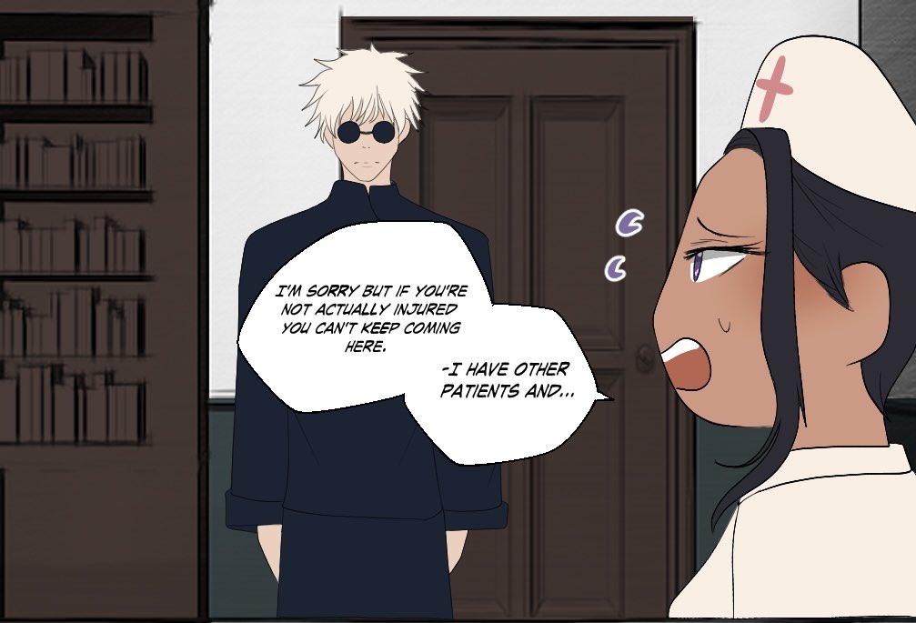 drawing_jay1's tweet photo. Nurse geto is having a hard time with one of the students
#jjk #JujutsuKaisen #satosugu #goge #femgeto https://t.co/UxDlIAwpAC
