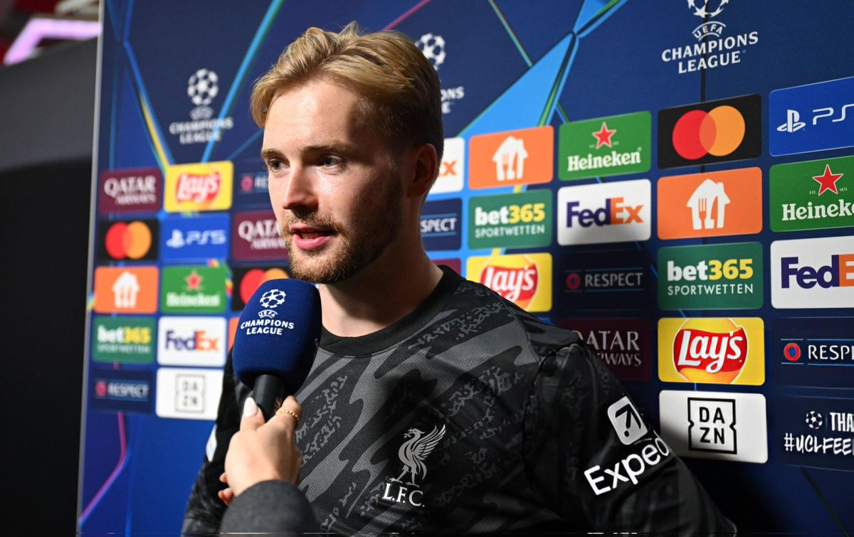 DaveOCKOP's tweet photo. Caoimhin Kelleher: “One of the players asked when was the last time I played in the Champions League, I think it was three years ago. Playing in the competition is special and keeping a clean sheet is nice.” @LFC4Ar https://t.co/R59XomdjrH