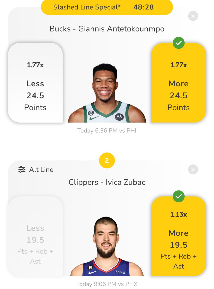 ZRob4444's tweet photo. Parlayplay double up with the Giannis slashed line discount🔥

Zion ruled out dnps our other slip with Zubac so playing him again here🫡

$100 deposit match⬇️

https://t.co/3odNd2CpxS
Code-Zrob4444 https://t.co/SjI0EM8HoQ