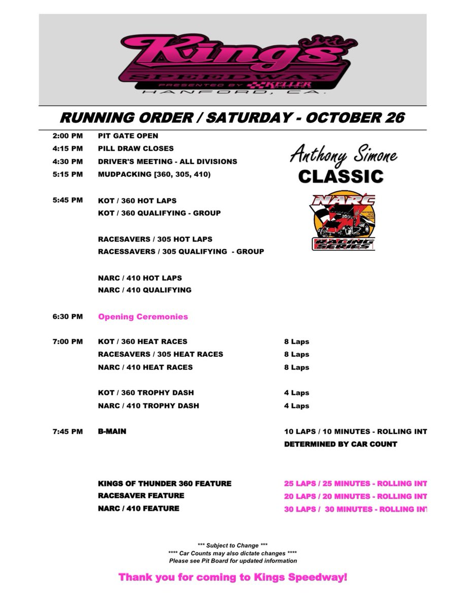 Kings Speedway - Powered by Keller Motors tweet media