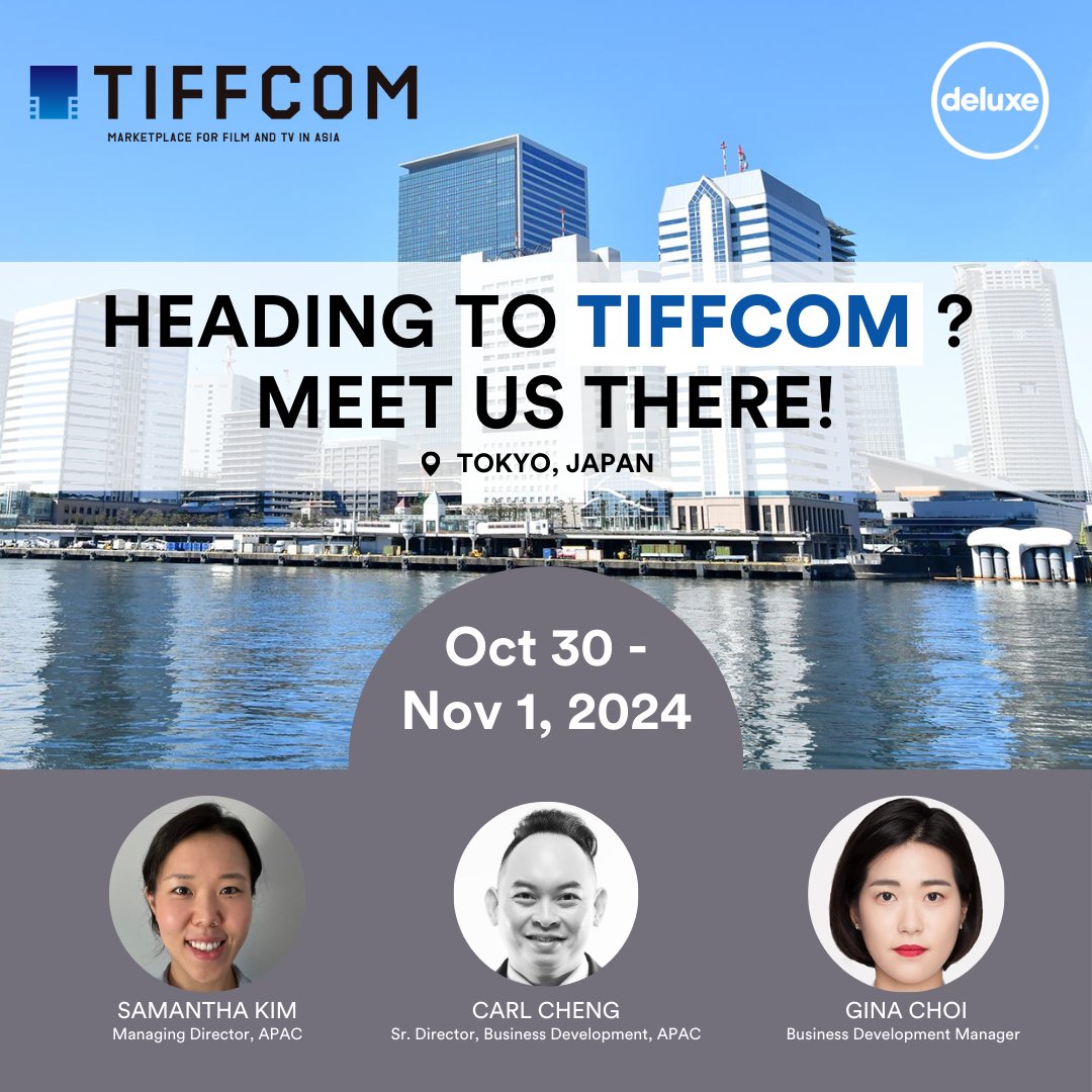 🇯🇵 Konnichiwa, Tokyo!
 
🛫 We're thrilled to head over to Japan for #TIFFCOM this month!
 
We are excited to be part of this incredible event and look forward to networking with our colleagues and meeting new partners.

See you in Tokyo! じゃあね (Jaa ne)! 👋