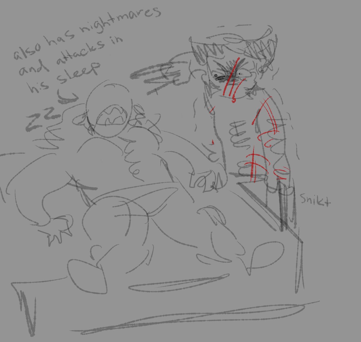 braindead0203's tweet photo. 4 am doddle. made Logan kinda uke for shits and giggles. pissed off bitch wife Logan au. not everyone will get it its fine #wolvertooth https://t.co/p0Qvd75BJH