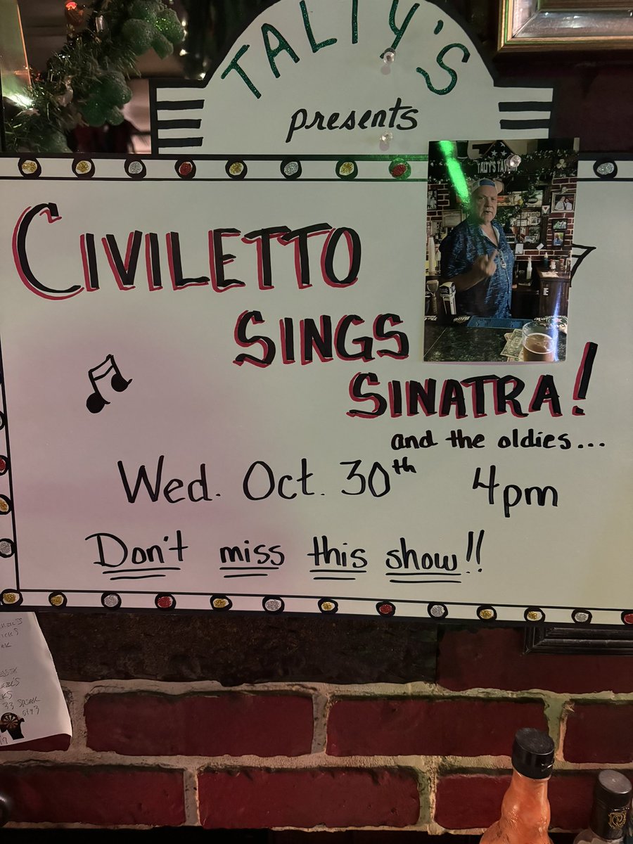 Good one next Wednesday.. Civiletto NOT pictured but if you bring in a pair of sweatpants the guy who is will autograph them