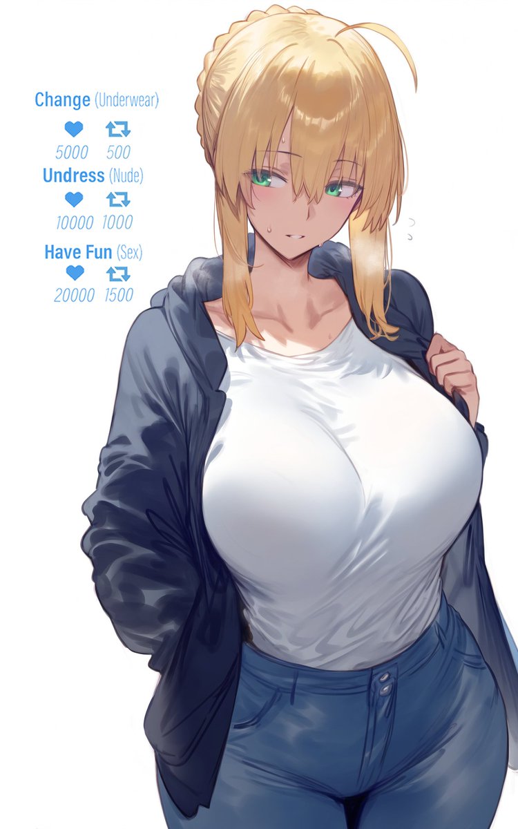 Artoria Pendragon (Fate) - Undressing Challenge ⚔️