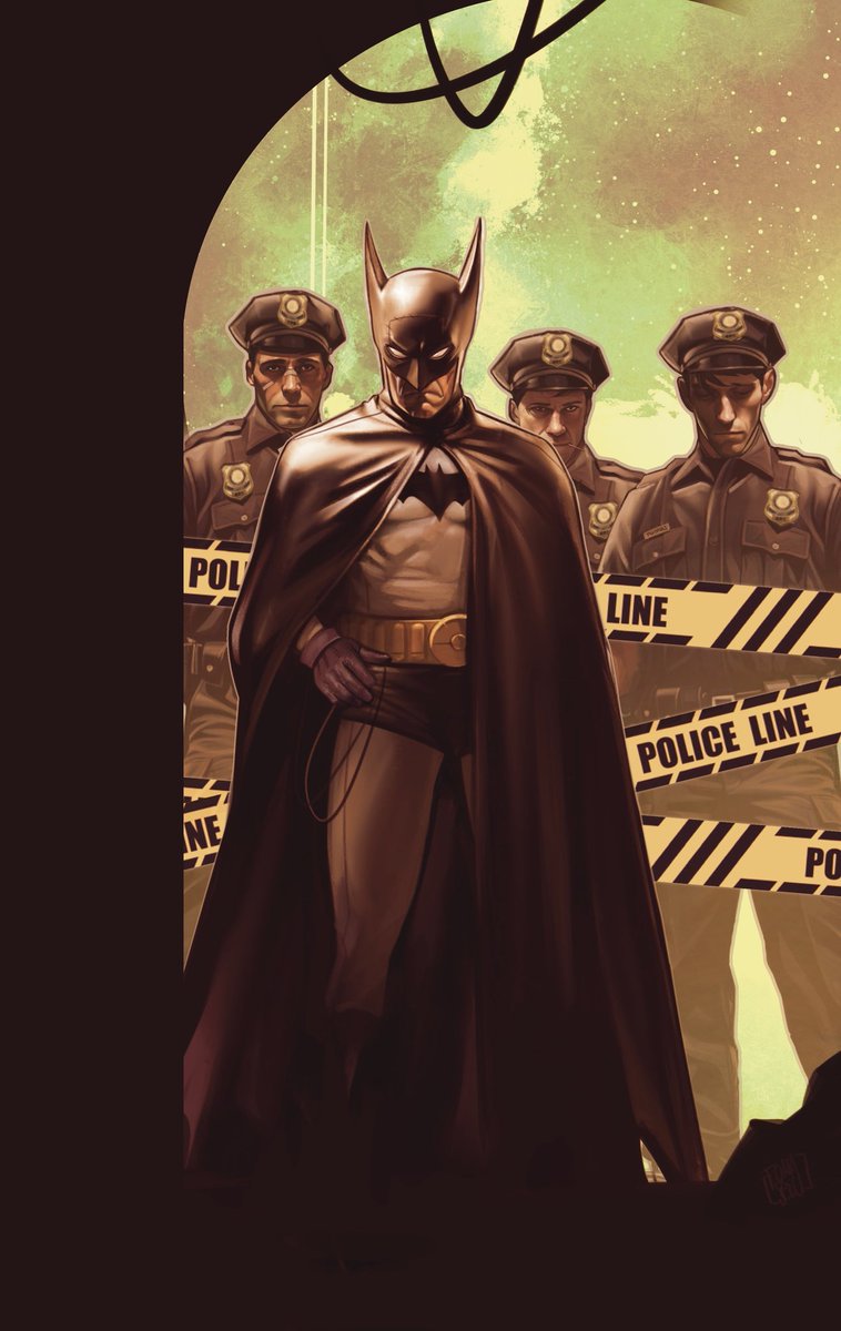 DETECTIVE COMICS ILLUSTRATION 
My personal ILLUSTRATION OF BATMAN 
I love the old version. The detective Batman . 
@kirbyscomicart 
#tomaselliart #batman #detectivecomics #digitalpainting #comics #comicartist #coverartist #dccomics #comicbooks #illustration