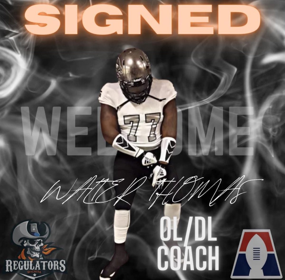 He’s a big presence on and off the field! Sharing his knowledge of the game, while also helping in the trenches we welcome Walter Thomas!