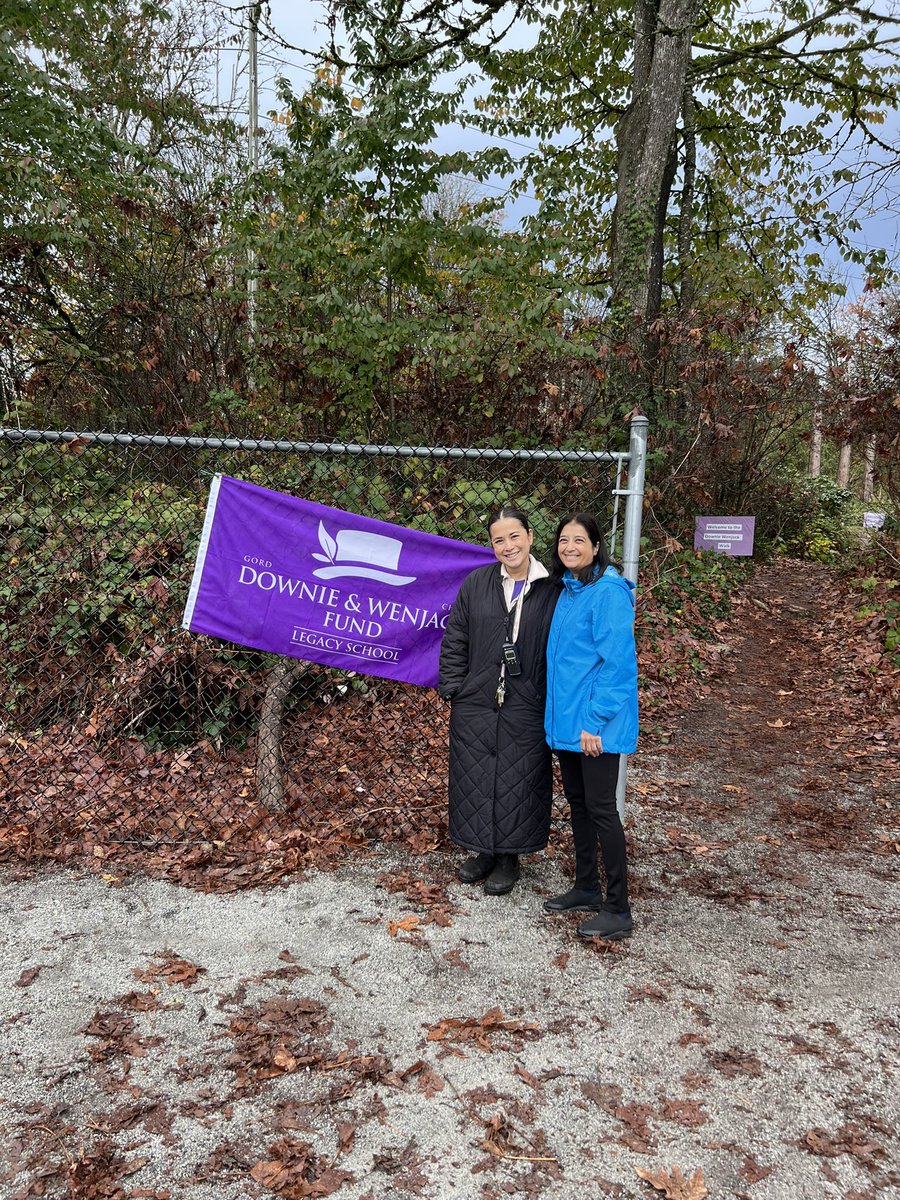 BeingKulvir's tweet photo. I joined the @lynnmour44 students, teachers &amp; admin as they took part in the @downiewenjack “Walk for Wenjack” as a legacy school. Ms Schafer’s Gr 6/7s class led the walk and setup signs sharing Chanie’s story. It’s inspiring to see students raise awareness and #DoSomething 🧡 https://t.co/lZONf3IClD