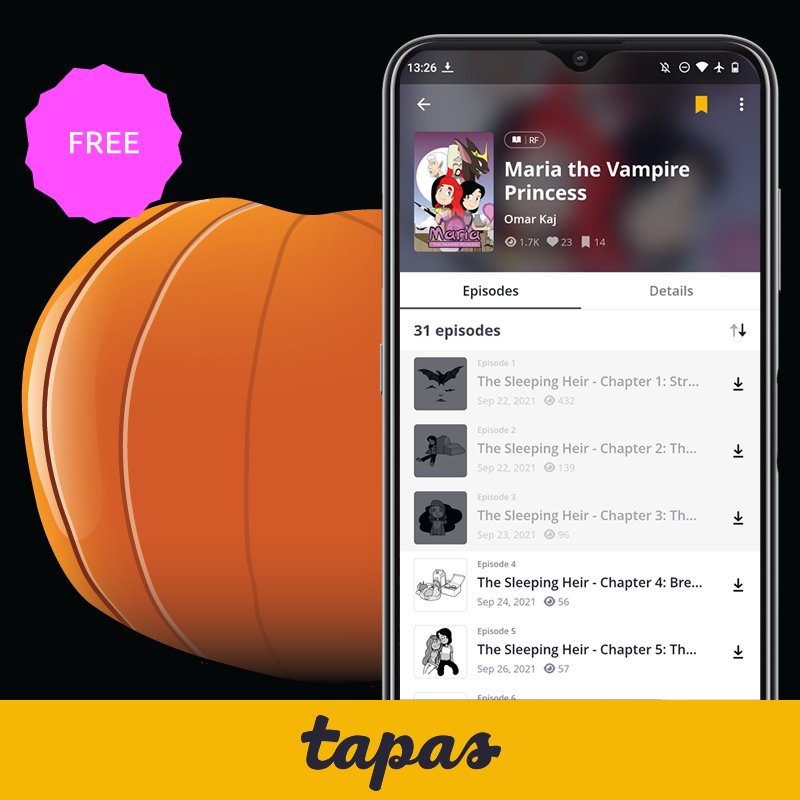Andalusio's tweet photo. ππ This Halloween, treat yourself to some new stories on the go. Discover the magical world of "Maria the Vampire Princess" on Tapas: https://t.co/zYi6oI64xa
#MariaTheVampirePrincess #AmazonBooks #books #novels #TapasMedia #Halloween2024 #Halloween #reading #mustread https://t.co/Anh8N4Dc4E