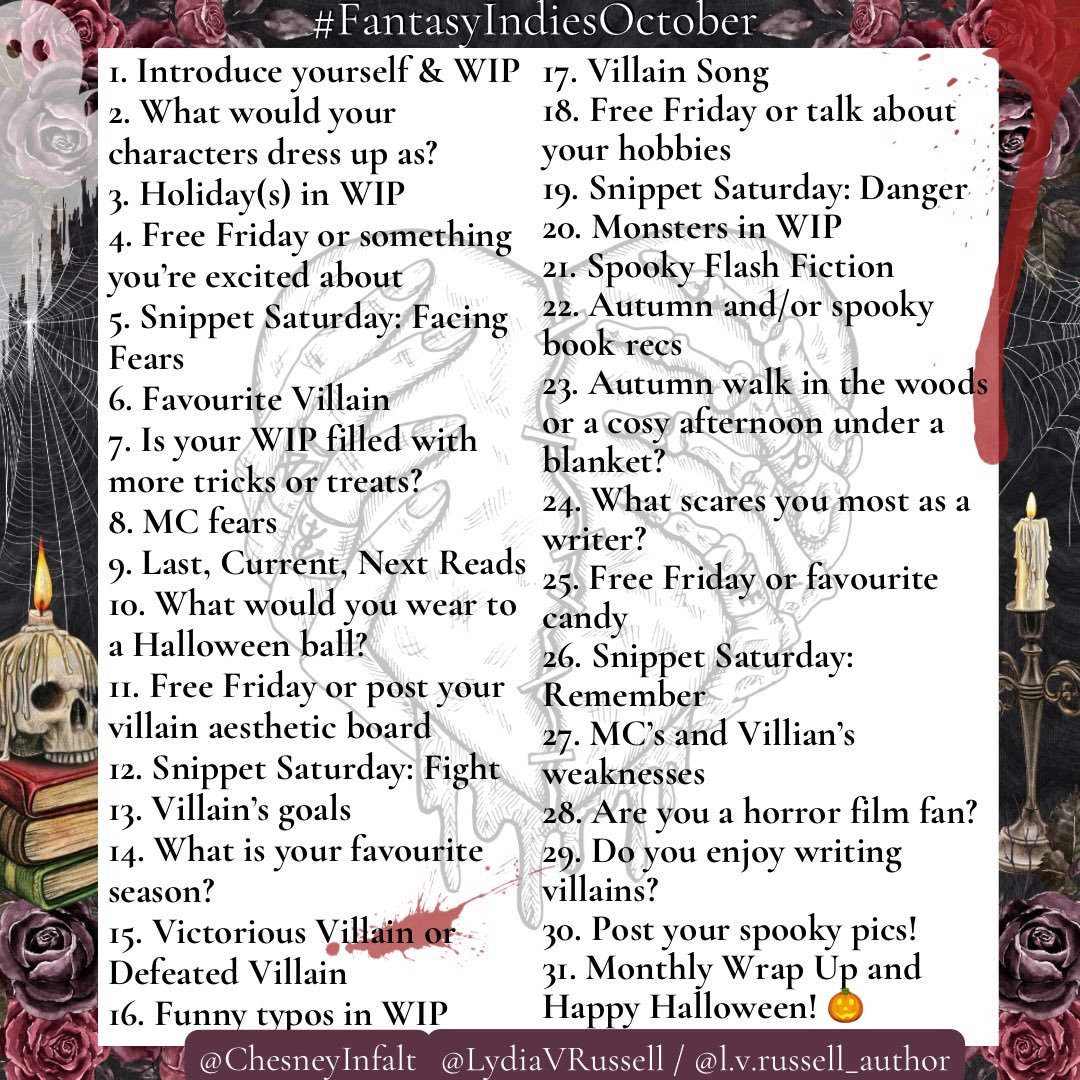 SPhoenix_Writer's tweet photo. #FantasyIndiesOctober
#Writing #TimeTravel #SciFan
Day 20
So, soooo many...😱
And to make things extra-challenging, a lot of them know how to use magic.
#WatchYourBackJason https://t.co/2LTZOypc6z