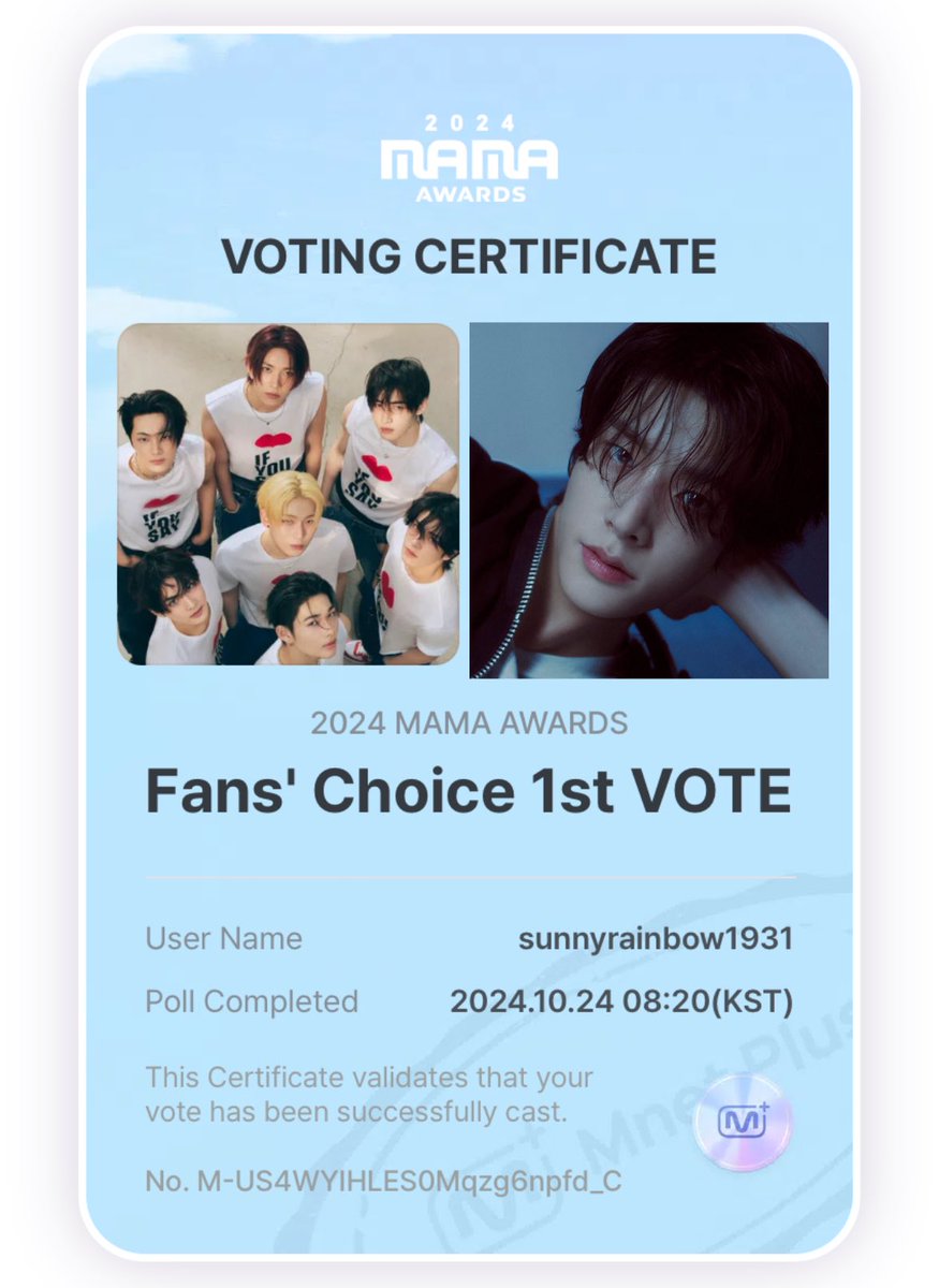 i vote for #enhypen on #2024MAMAVOTE