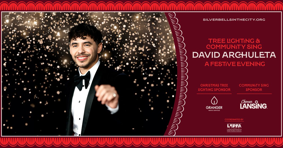 DavidArchie's tweet image. Michigan! I'm excited to celebrate with you all in Lansing for Silver Bells in The City on November 22nd. I hope to see you there! 

MORE INFO: silverbellsinthecity.com/events #SilverBells2024 @SilverBellsLans