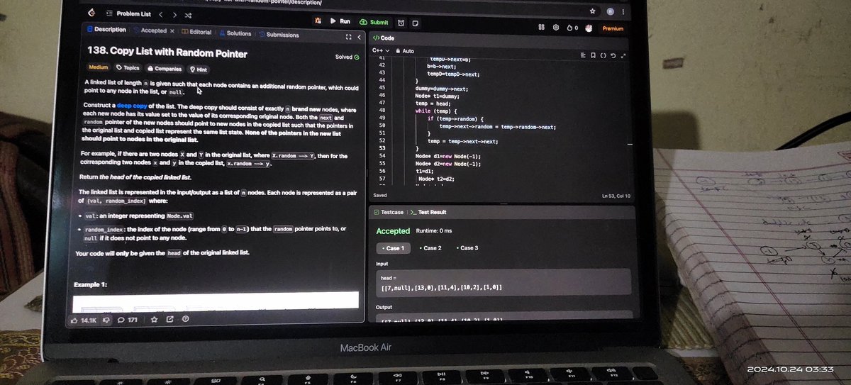 RishabhPal34339's tweet image. Day 8 of my #100daycode challenge
👉Solve 2-3 linked list questions on leetcode
#leetcode
#dsa
#WebDevelopment
#connection