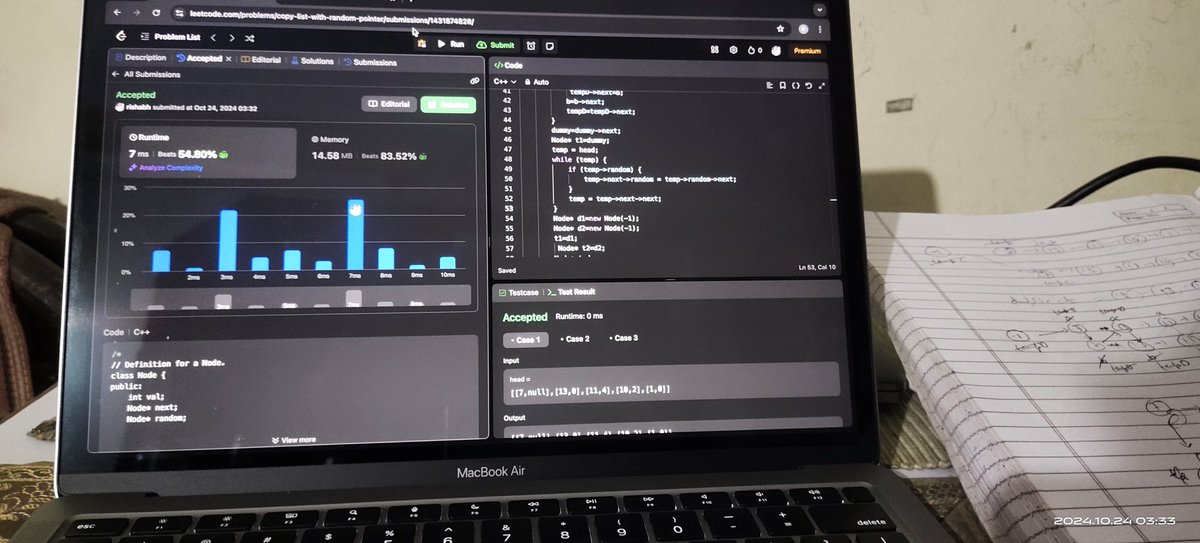 RishabhPal34339's tweet image. Day 8 of my #100daycode challenge
👉Solve 2-3 linked list questions on leetcode
#leetcode
#dsa
#WebDevelopment
#connection