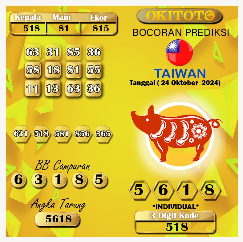 OkitotoOfficial's tweet photo. SYAIR UNTUK HARI INI 23 OKTOBER 2024
#prediksitogelhariini https://t.co/Fo6b7MhRxe