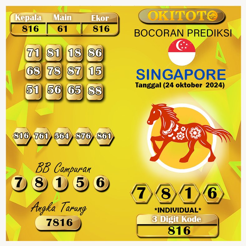 OkitotoOfficial's tweet photo. SYAIR UNTUK HARI INI 23 OKTOBER 2024
#prediksitogelhariini https://t.co/Fo6b7MhRxe