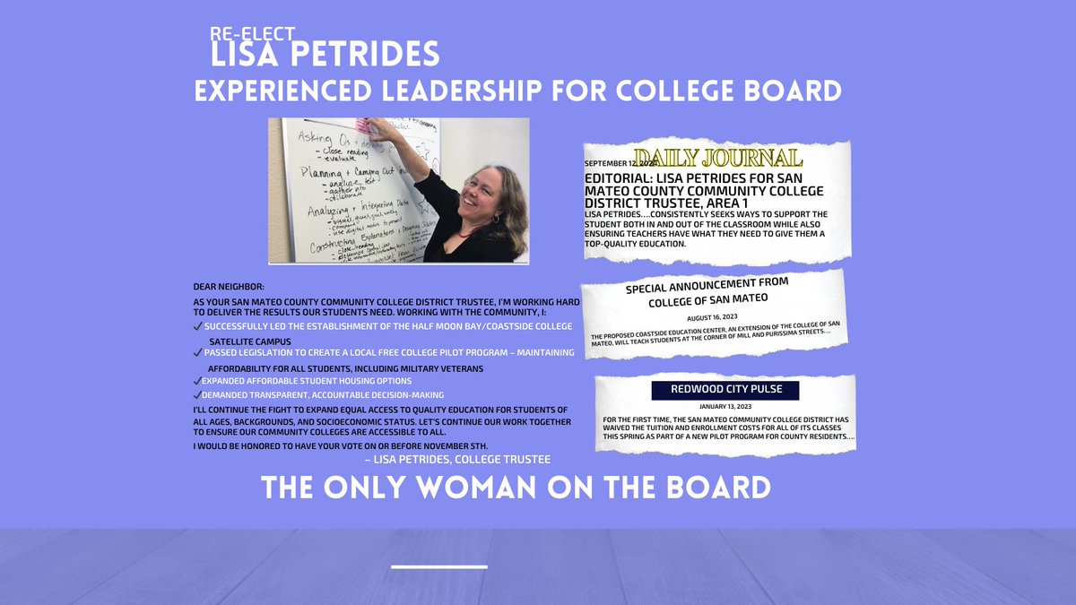 Lisa Petrides - Board of Trustees, SMCCD tweet media