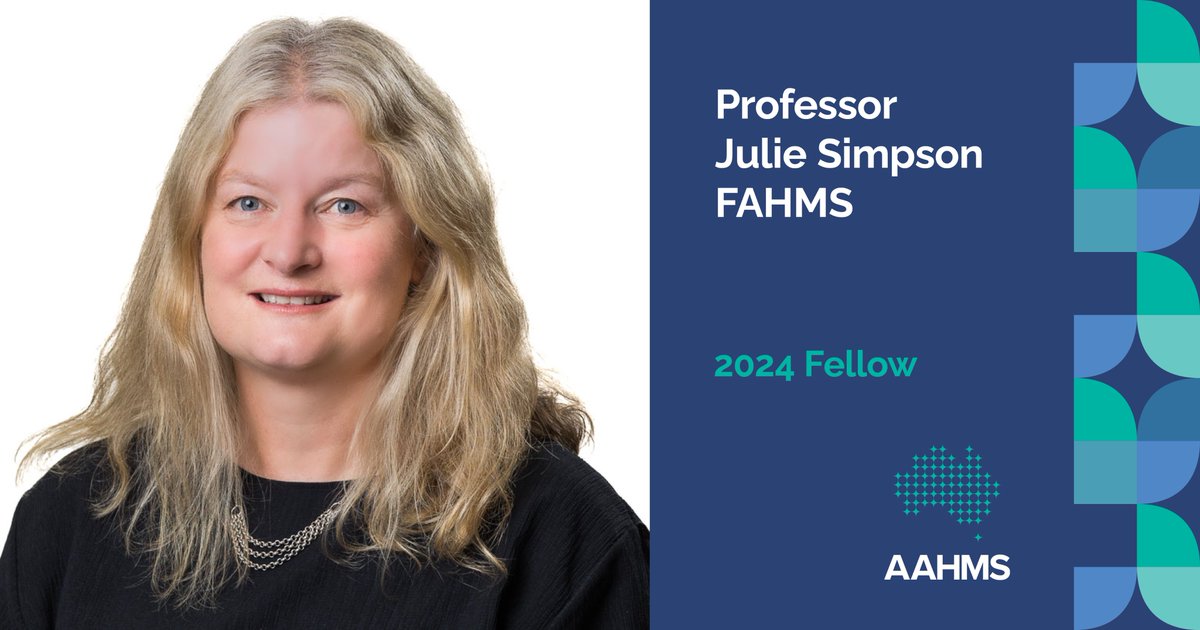 ViCBiostat (@vicbiostat) on Twitter photo Congratulations to Julie Simpson <a href="/JulieASimpson50/">Julie Simpson</a> on election as a Fellow of the Australian Academy of Health and Medical Sciences!
<a href="/AAHMS_health/">Australian Academy of Health and Medical Sciences</a>
<a href="/MischHub/">MISCH Research Hub</a> Congratulations to Julie Simpson <a href="/JulieASimpson50/">Julie Simpson</a> on election as a Fellow of the Australian Academy of Health and Medical Sciences!
<a href="/AAHMS_health/">Australian Academy of Health and Medical Sciences</a>
<a href="/MischHub/">MISCH Research Hub</a>
