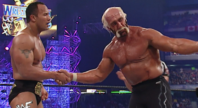 Justin_SofOK's tweet photo. "So there I am brother, 97,000 strong in the SkyDome at WrestleMania and I'm in there with Rocky, and I just feel this wave of honor rush through me in that ring. So I shake his hand and right there, I invented Ring of Honor, dude." #WMX8 #wwf02 https://t.co/Dc97HqqEKC
