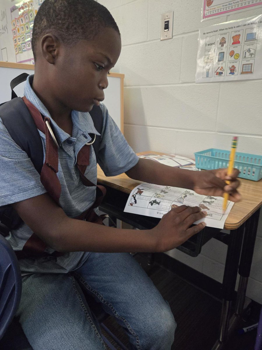 PREPRIDE's tweet image. These students have been learning about animal habitats, including the Arctic.  Then, they participated in a scavenger hunt to find arctic animals around the classroom.