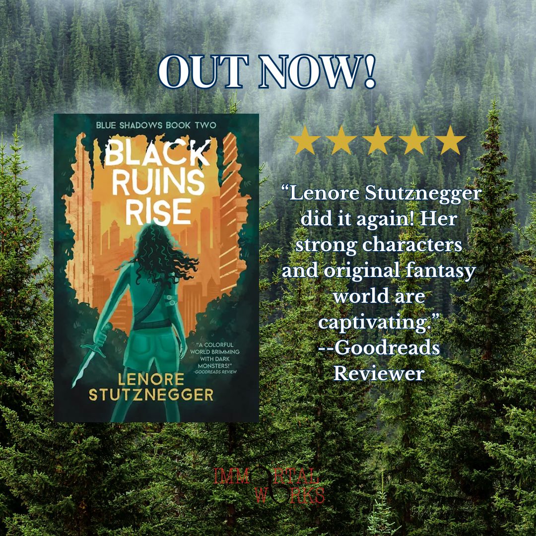 It's here! Black Ruins Rise by @lenorestutz and the second installment of the Blue Shadows Trilogy is OUT NOW!

#newrelease #ya #newya #yafantasy