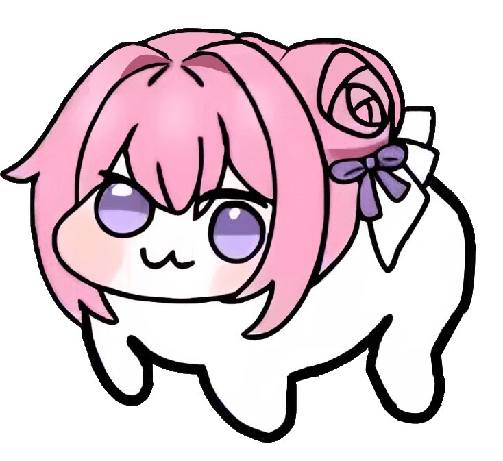 「なぜdoroは可愛いのか?①ピンク色の髪②つぶらなひとみ③猫口④赤みのあるぷくぷ」|あいうち@新刊🍈再販中【サークルスイミー】のイラスト
