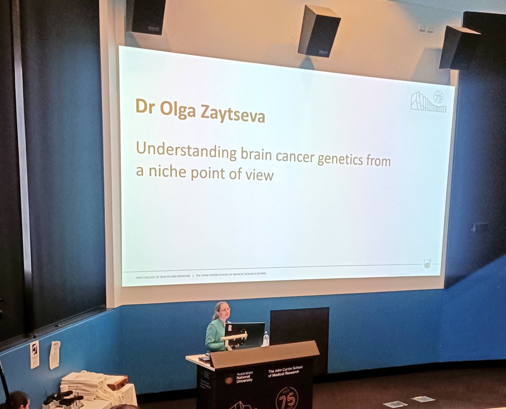 Shaam Al Abed (@shaam_alabed) on Twitter photo 24 October 1949 - 24 October 2024.
Today marks the 75th anniversary of the John Curtin School of Medical Research.
A day of celebration ahead of us. Dr Olga Zaytseva, from the <a href="/Quinn_Lab/">Prof. Leonie Quinn</a>, gives an impressive presentation about their work addressing brain cancer.
<a href="/JCSMR/">John Curtin School of Medical Research, ANU</a> 24 October 1949 - 24 October 2024.
Today marks the 75th anniversary of the John Curtin School of Medical Research.
A day of celebration ahead of us. Dr Olga Zaytseva, from the <a href="/Quinn_Lab/">Prof. Leonie Quinn</a>, gives an impressive presentation about their work addressing brain cancer.
<a href="/JCSMR/">John Curtin School of Medical Research, ANU</a>