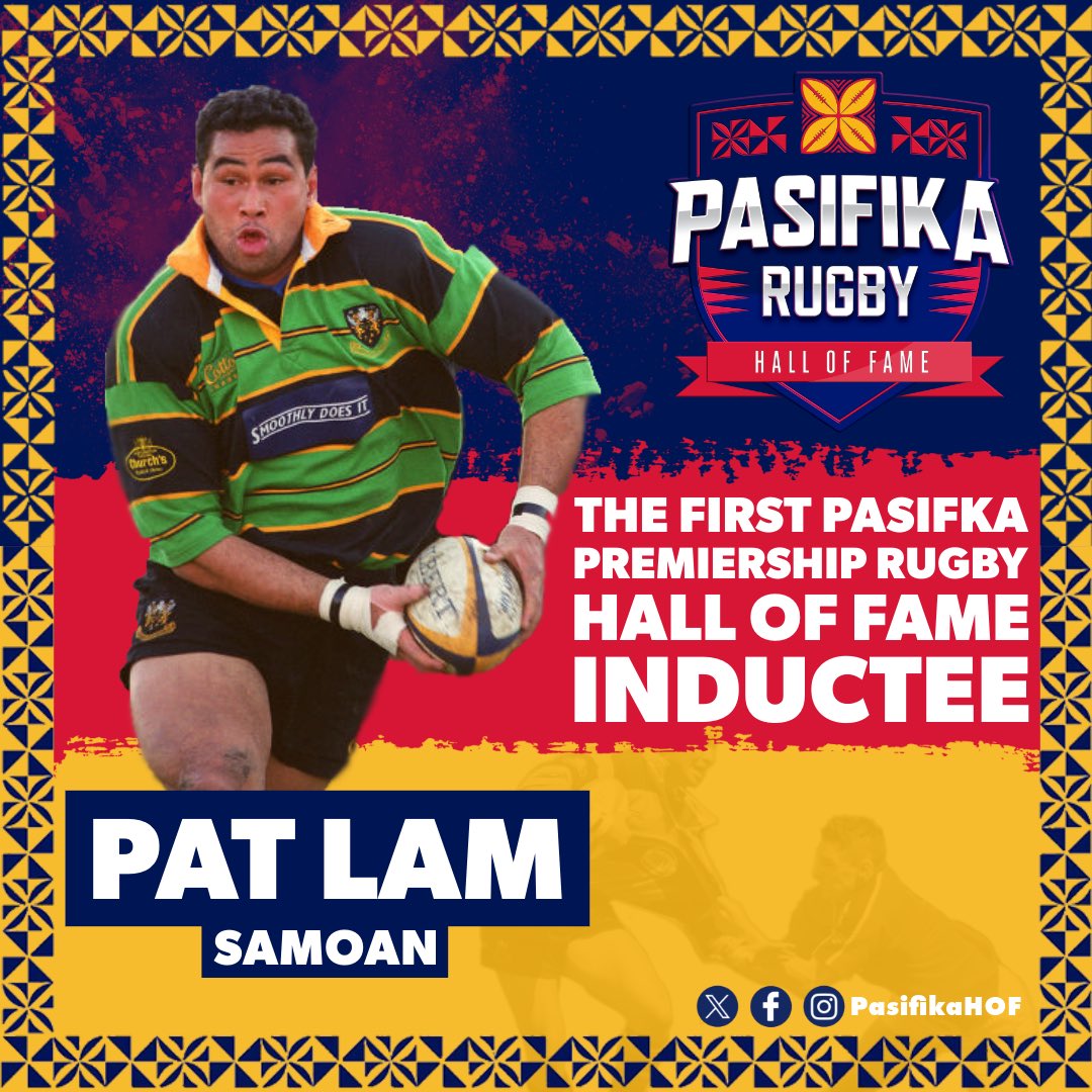 As we celebrate Pasifika’s greatest players, coaches, and contributors…we recognize the FIRST Pasifika to be inducted into the <a href="/premrugby/">Premiership Rugby</a> Hall of Fame, Pat Lam! 🌊🌴