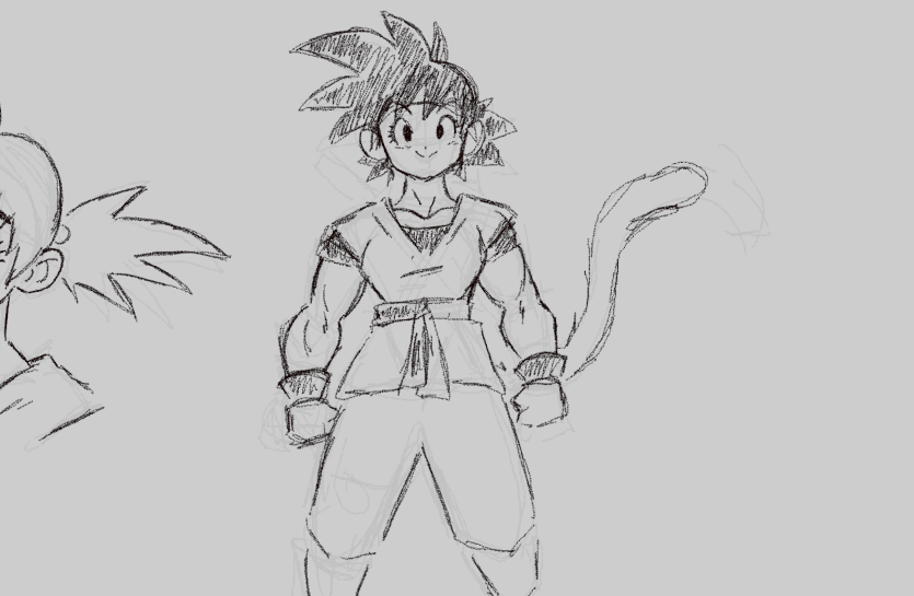 i felt drawing goku but girl