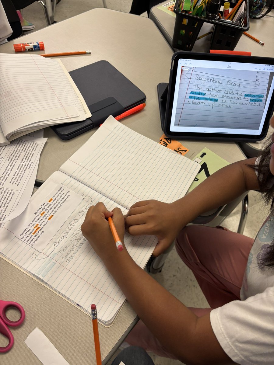 TheMrsChism's tweet photo. We practiced identifying text structures, their purpose, and key features today. They used their guided practice from yesterday to help with their sentence stems. 👏🏼 
#wearedegan #back2basics #oneLISD #textstructures https://t.co/rhg9KLwyPO