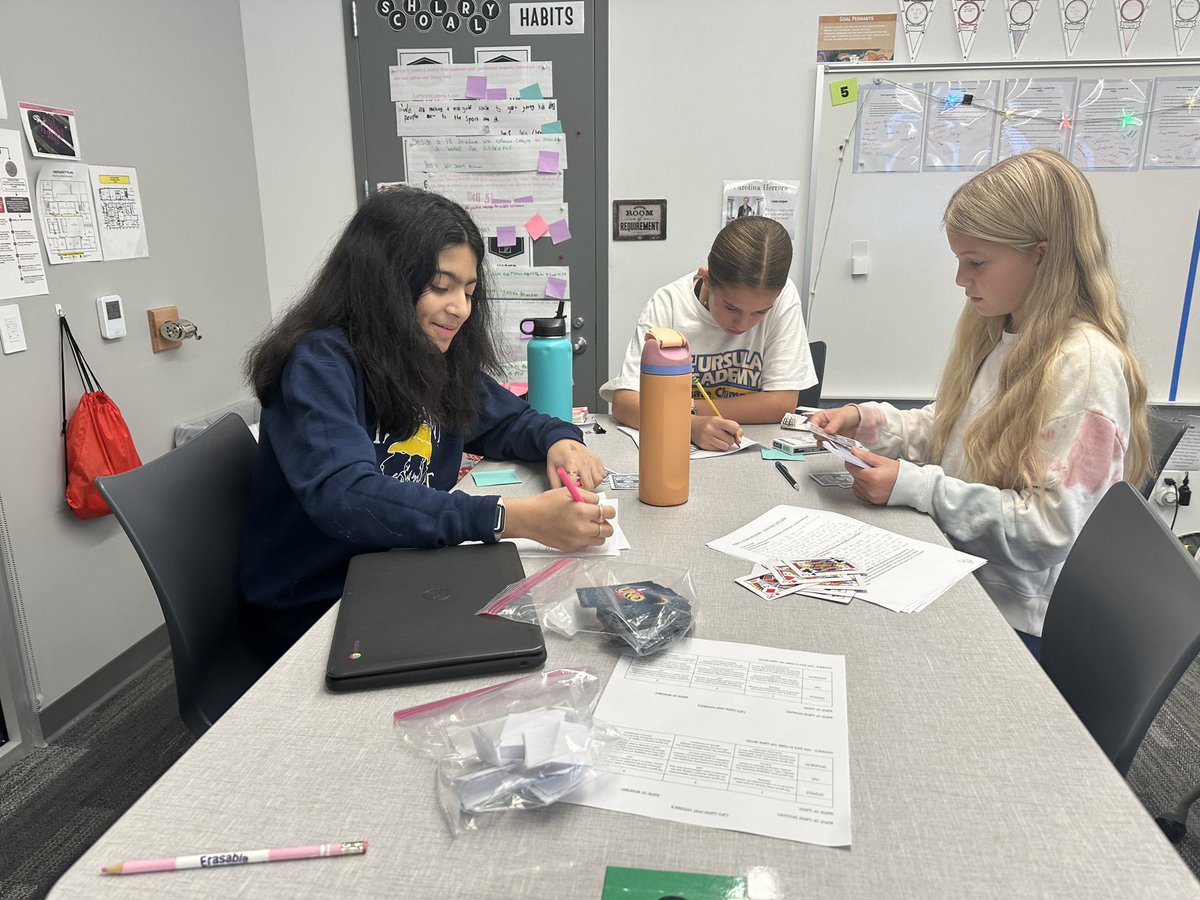 DrKimGiven's tweet image. Learners @IHMiddle are testing prototypes of their card game creations. ❤️ seeing them use the #5Cs and #designthinking to innovate and iterate!  And, who would have thought introducing calisthenics into cards would work? #itsahit