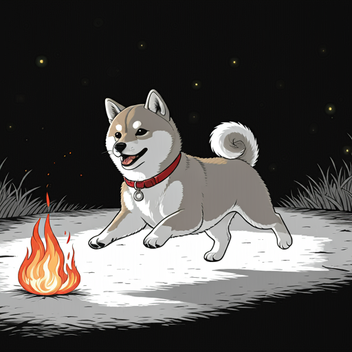 Baby_Neiro_CTO's tweet photo. In the dance between fire and darkness, this little puppy finds her light. A reminder that even in the chaos, there's always a spark of joy waiting to be ignited.

$BABYNEIRO https://t.co/fZfFLcWfRN