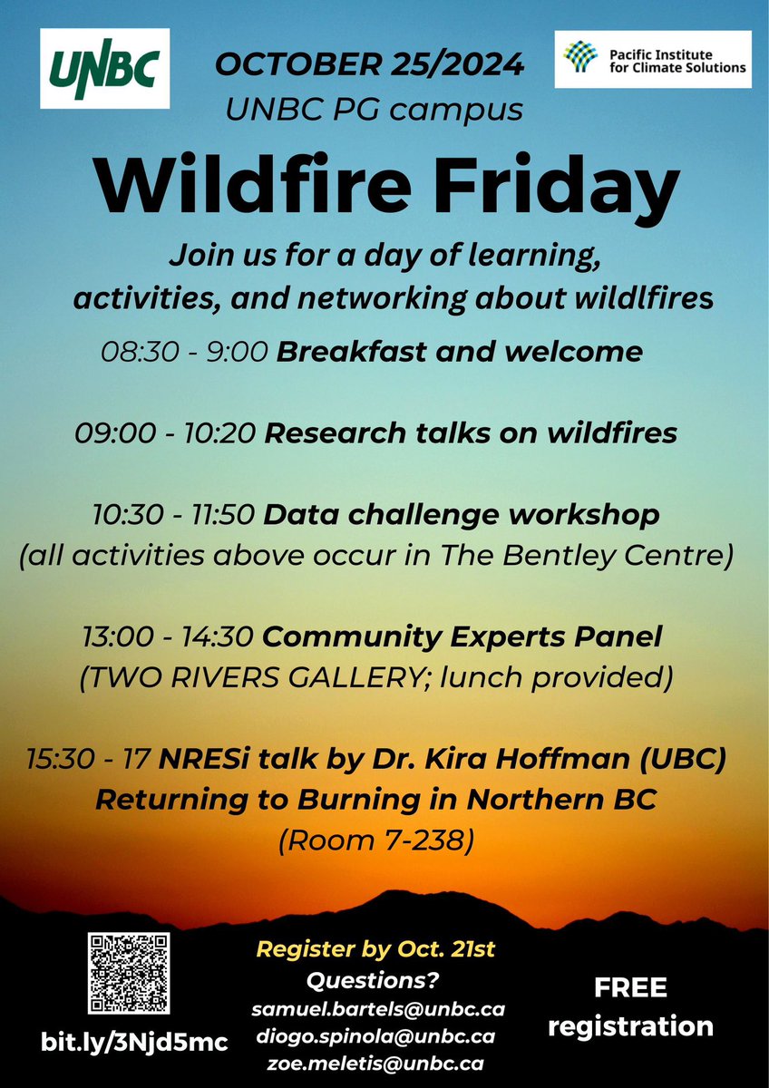 Zoë Meletis (@zedtweetz) on Twitter photo Excited 4 this as part of #wildfire Friday— a chance to come together & learn about wildfires. Thanks to <a href="/UNBC/">University of Northern British Columbia (UNBC)</a> and @PICSCanada for funding this gathering. Thanks to all of the participants & my co-organizers <a href="/DiogoSpinola3/">Diogo Spinola</a> and Samuel Bartels. See you soon at UNBC + <a href="/tworiversart/">Two Rivers Gallery</a> Excited 4 this as part of #wildfire Friday— a chance to come together & learn about wildfires. Thanks to <a href="/UNBC/">University of Northern British Columbia (UNBC)</a> and @PICSCanada for funding this gathering. Thanks to all of the participants & my co-organizers <a href="/DiogoSpinola3/">Diogo Spinola</a> and Samuel Bartels. See you soon at UNBC + <a href="/tworiversart/">Two Rivers Gallery</a>