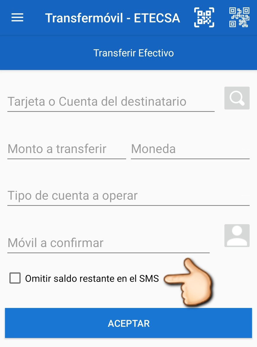 TransfermovilS's tweet photo. ¿Sabía usted que la nueva versión de #Transfermóvil 1.241002, incluye la posibilidad de omitir el saldo restante de su cuenta en el SMS que recibe al realizar una transferencia?
Ahora proteges la información de tu saldo ante capturas de pantalla o fotos de tus SMS de pago. 😉 https://t.co/yb3xSGIqZj