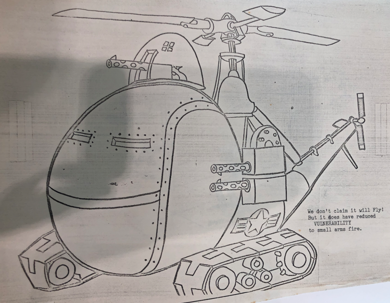 AdamGivens71's tweet photo. Stuffed between memoranda on the future of Army aviation, this is what apparently passed for humor among Army officers on the Howze Board in 1962.

Imagine the sentiment might still have some relevance for engineers and staffers working on FLRAA today. https://t.co/fwN73xpYkp