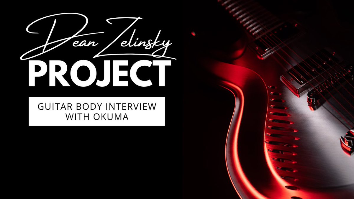 Mastercam's tweet photo. Join #Mastercam and @OkumaAmerica Apps Engineer, Joe Grigg, as he shares insights on the #DeanZelinsky Guitar Project! 🎸 

From tackling complex machining with Mastercam to creating a sleek, strong design, this project is a blend of art &amp; engineering.
- 
https://t.co/tzthGNf1TW https://t.co/F0XM8bXM2s