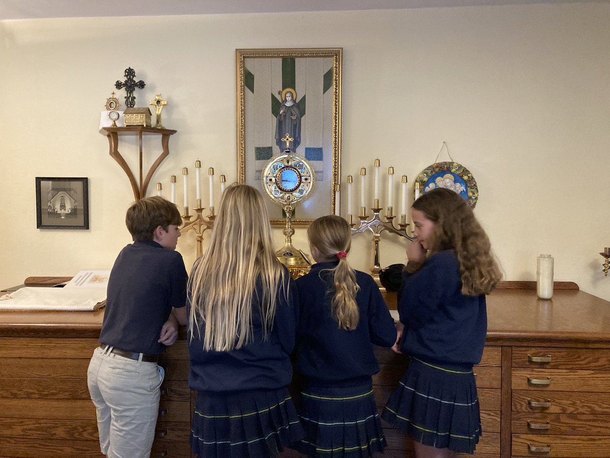 Annual tour of the Church sacristy to see the items students are learning about! #catholicschool